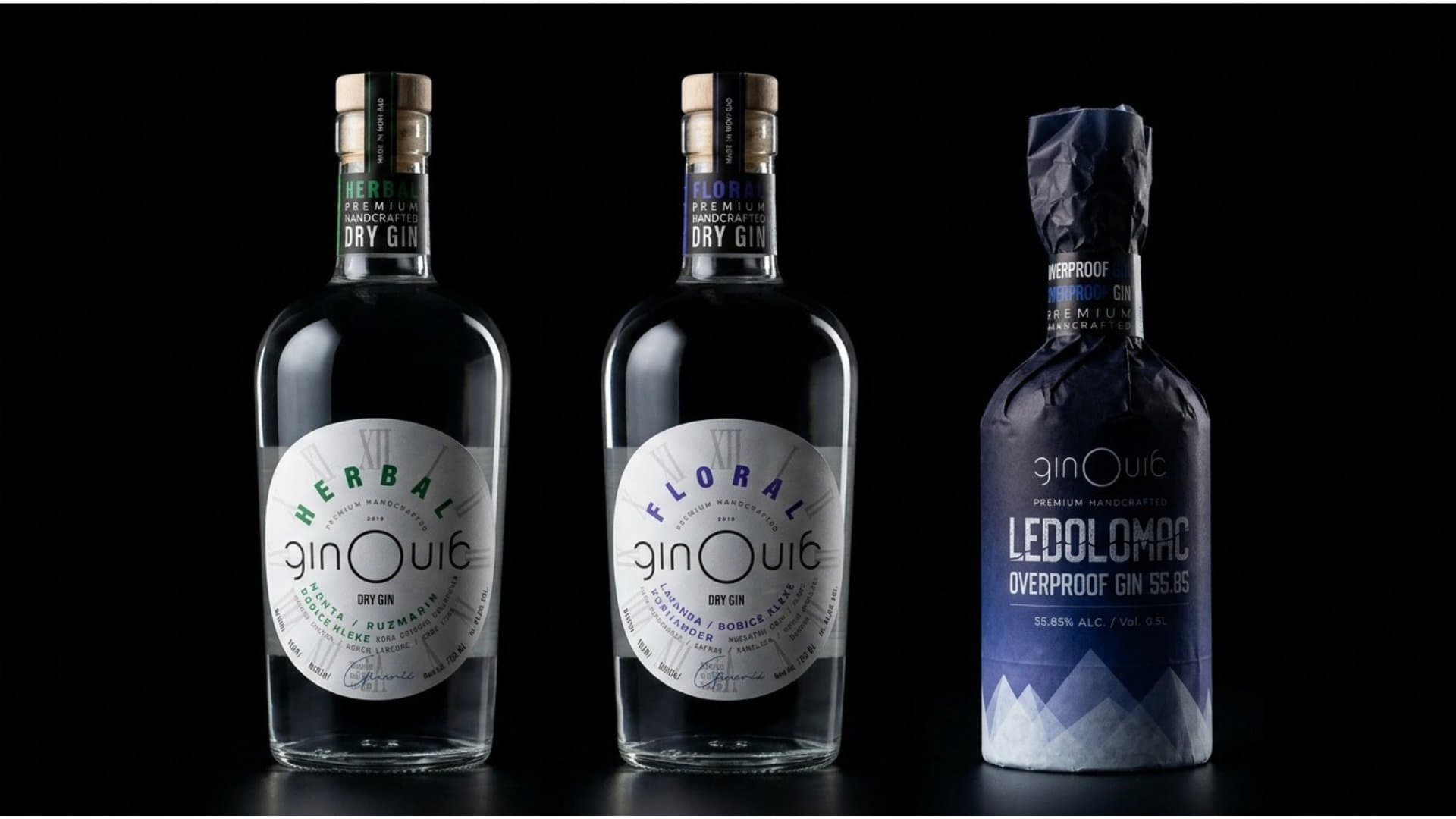 Ginović Herbal, Floral i Ledolomac — craft gin iz Novog Sada