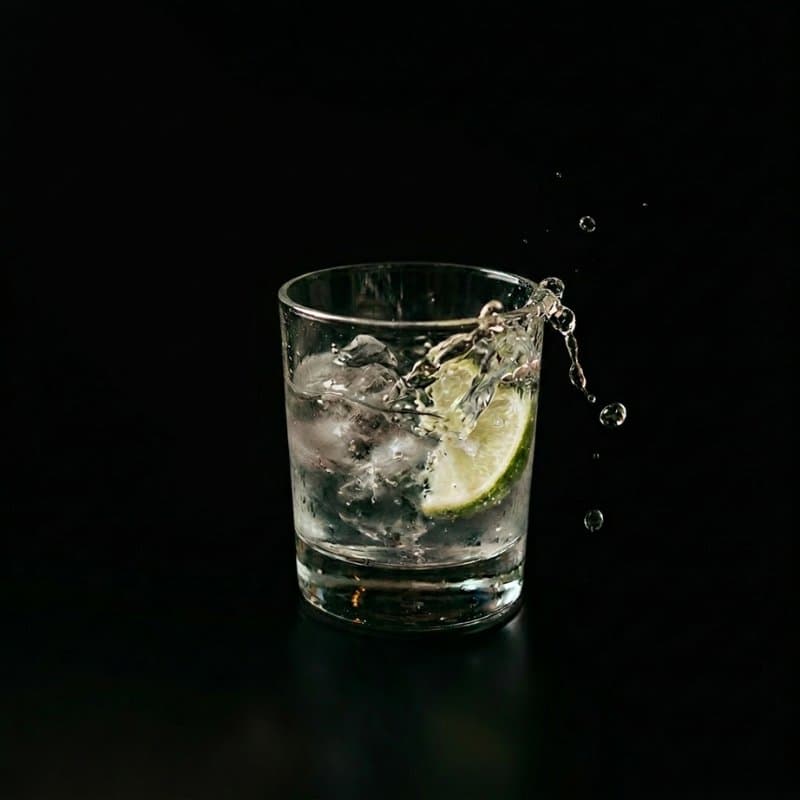 Ginović Ledolomac neat — overproof gin u čaši