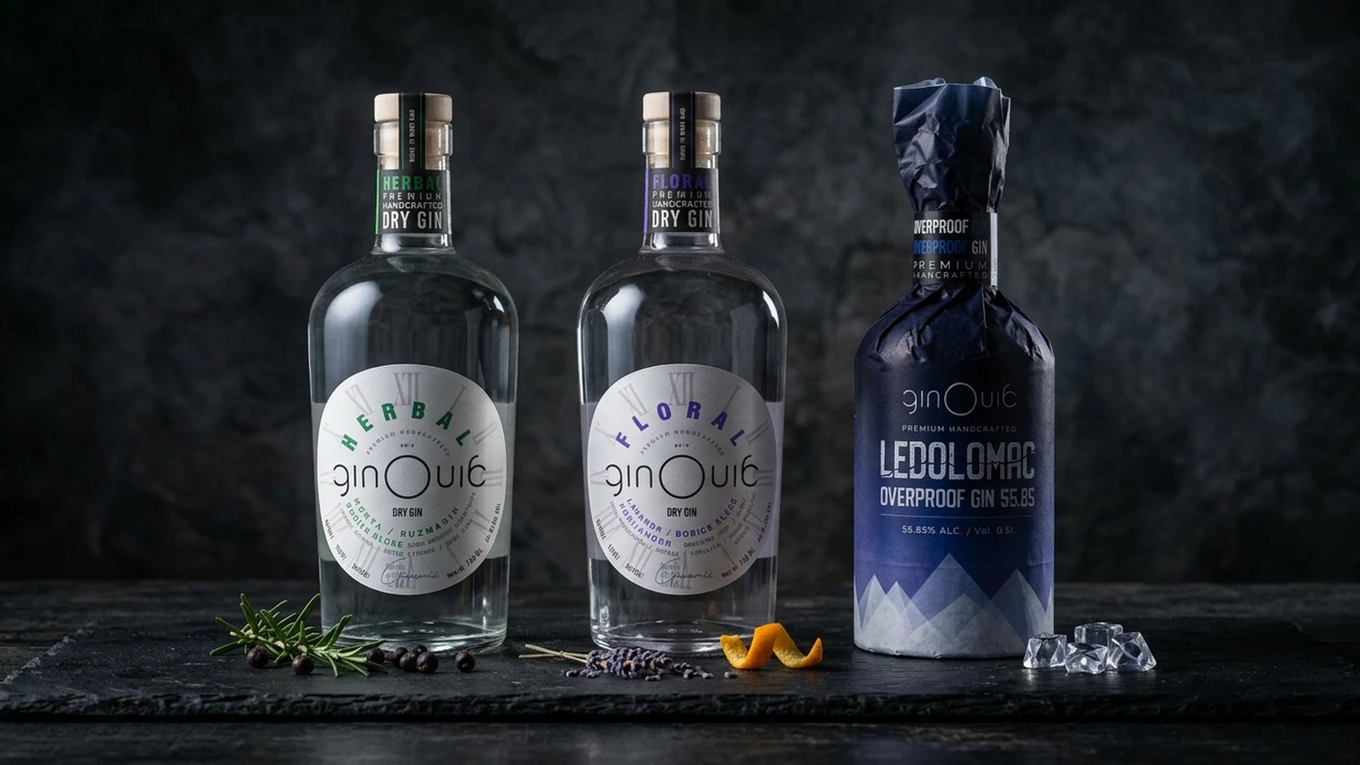 Ginović Herbal, Floral i Ledolomac — craft gin iz Novog Sada
